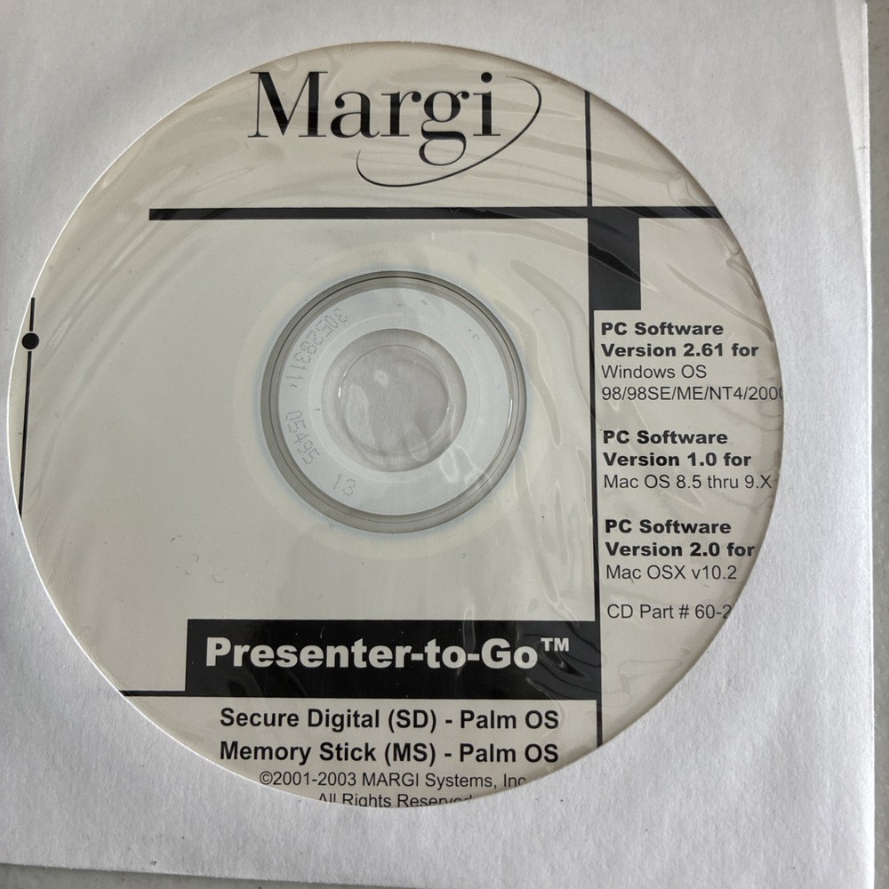 Margi Presenter-to-Go module for Palm OS And PC