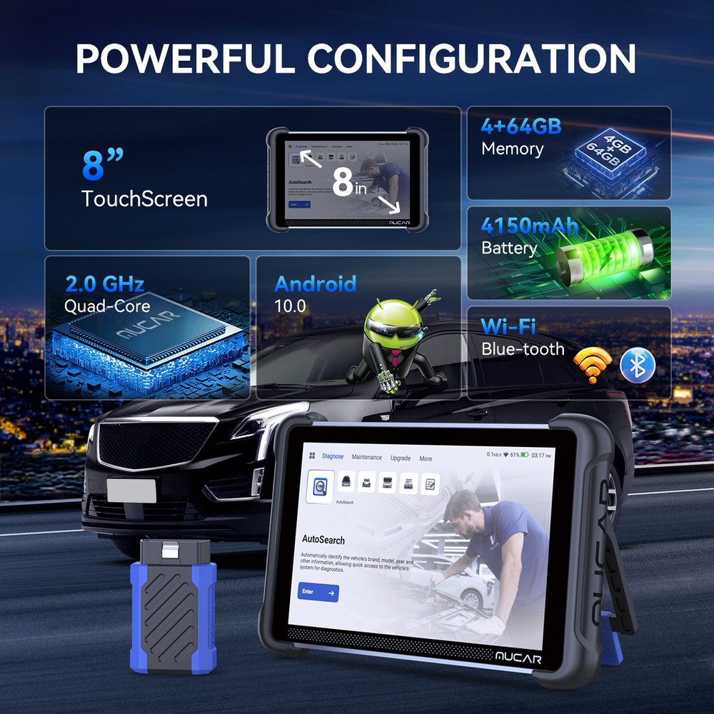 MUCAR 892BT+TKEY101+ipro TPMS Programming Car AI Diagnostic Tool KEY Coding 2026