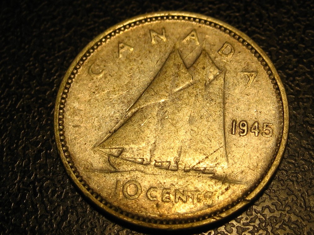 1945 Canadian Dime