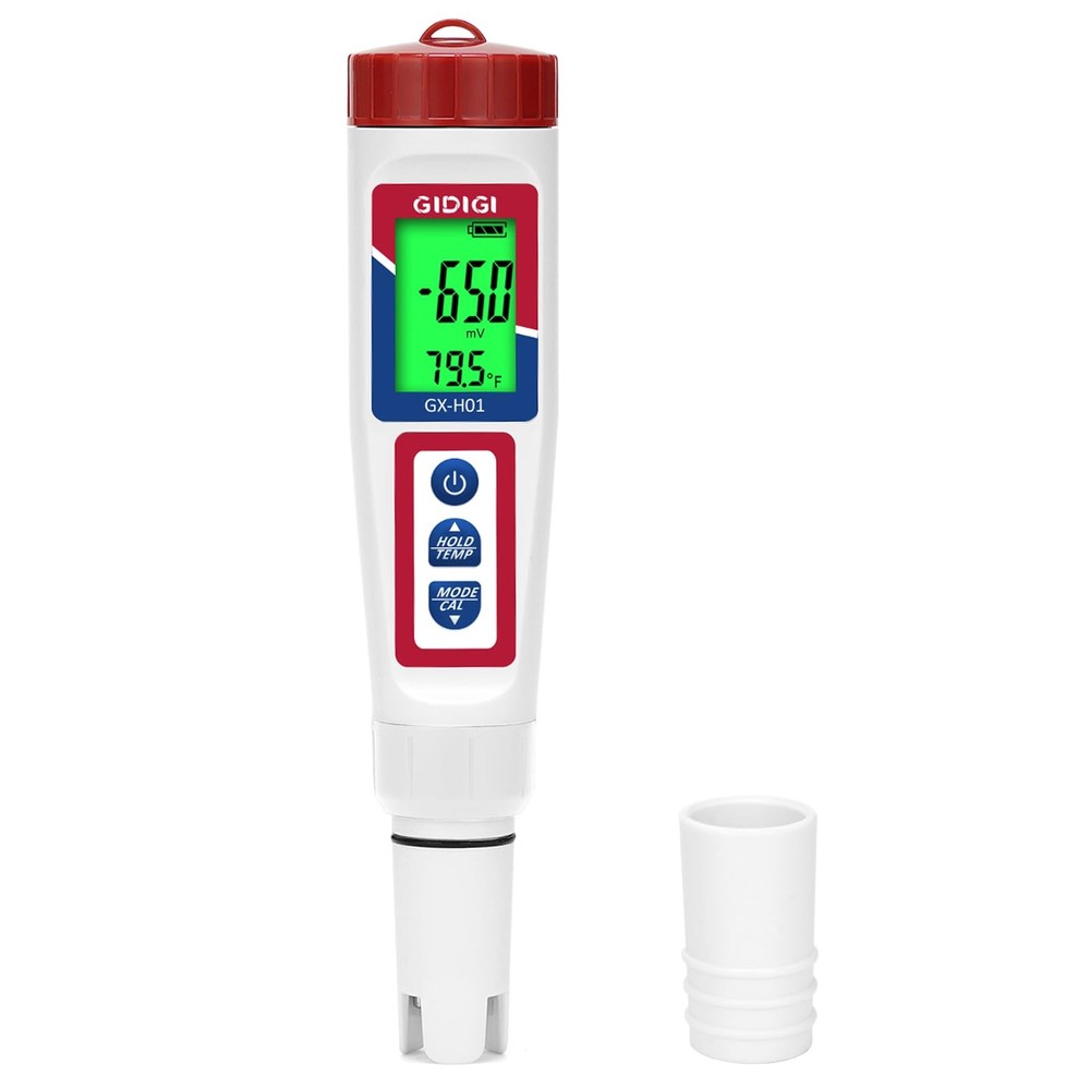 Hydrogen Water Tester,Digital ORP Meter for Drinking Water,6-in-1 pH TDS Test...