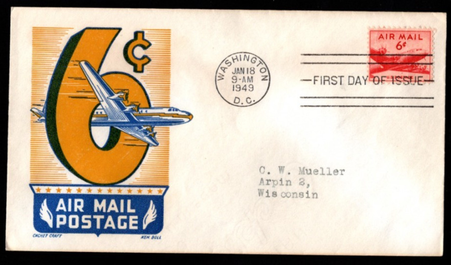 SC# C39 - DC4-Skymaster FDC - Ken Boll cachet