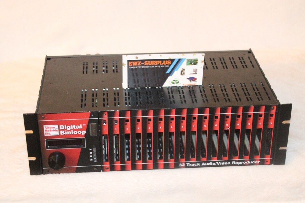 ALCORN MCBRIDE DIGITAL BINLOOP 32 TRACK AUDIO/VIDEO REPRODUCER  FULLY TESTED