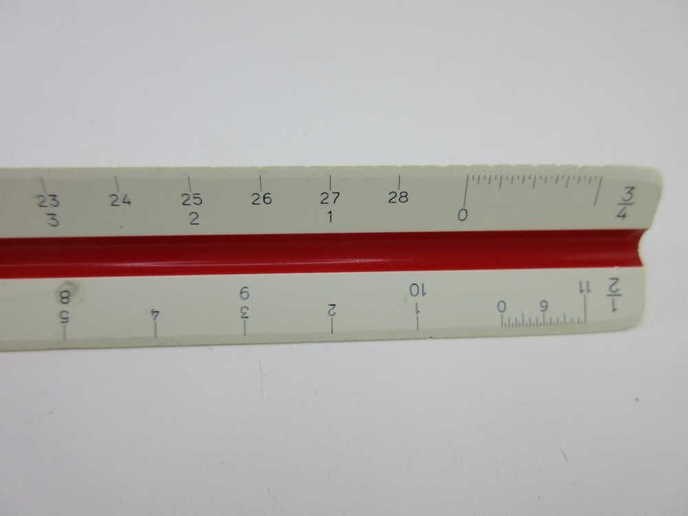 A.W. Faber-Castell 883/Z2 Engineer Scale Ruler Germany – Triangular Drafting