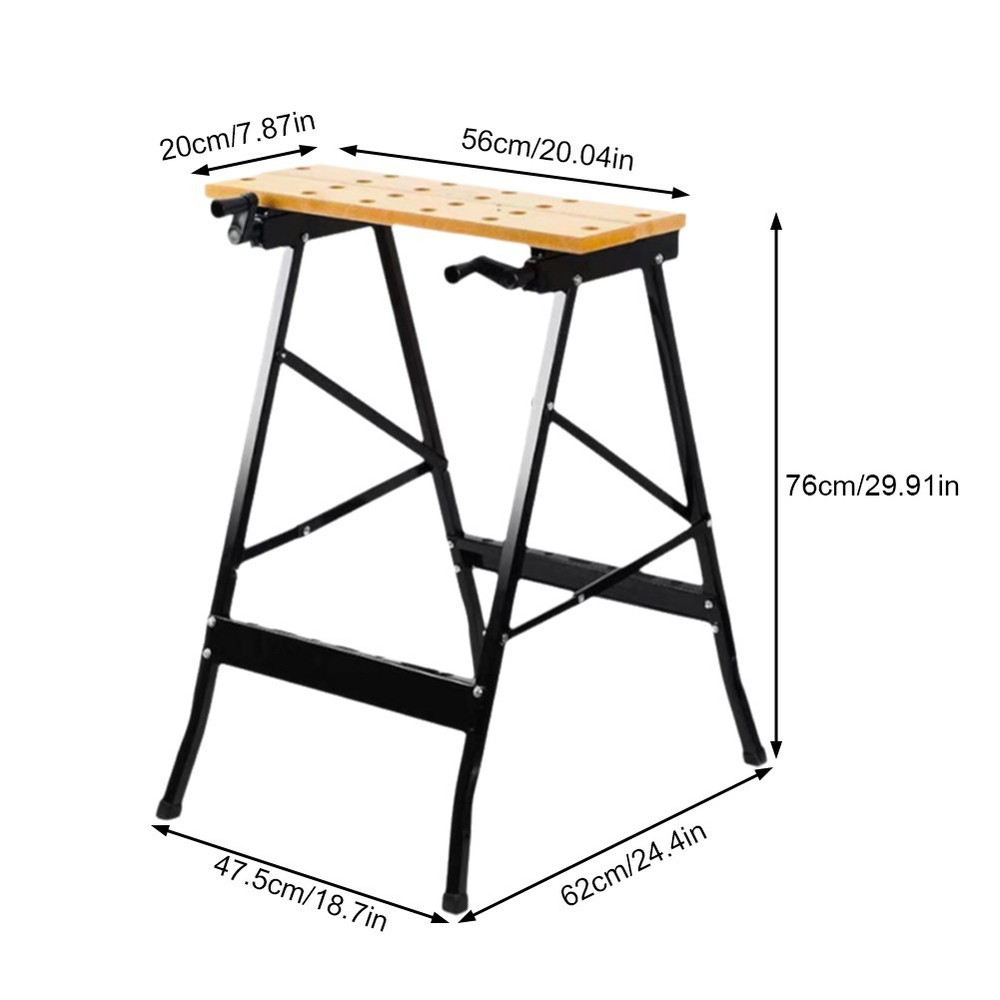 Foldable Wooden Workbench Bench Work Portable Clamping Folding Worktop Table DIY
