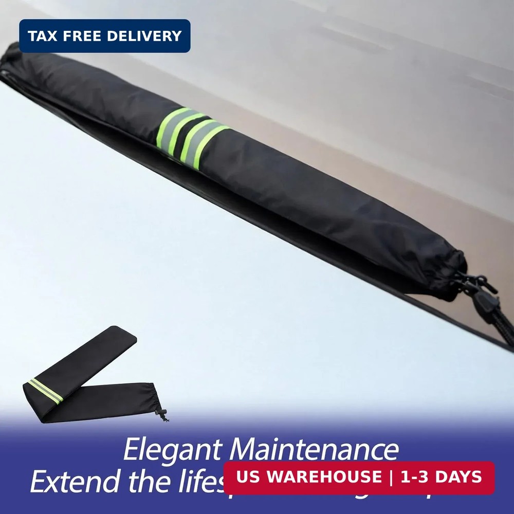 4 Pack Windshield Wiper Blade Covers, 25.5 x 3.9 In Polyester Car Windshield Wip
