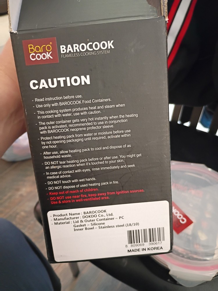 Barocook Rectangular Flameless Cookware System 900ml New