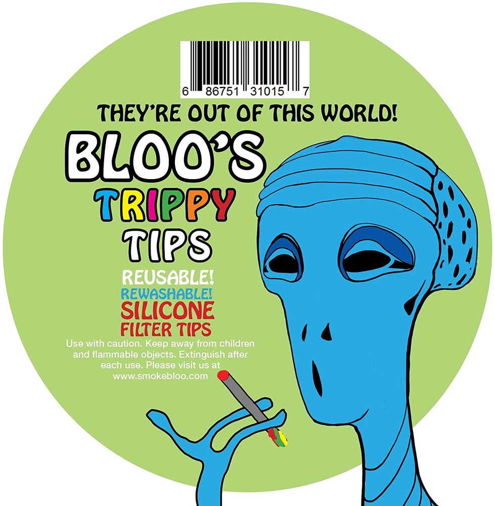 Smoke Bloo Trippy Tips Silicone Rolling Tips - 12 Pack
