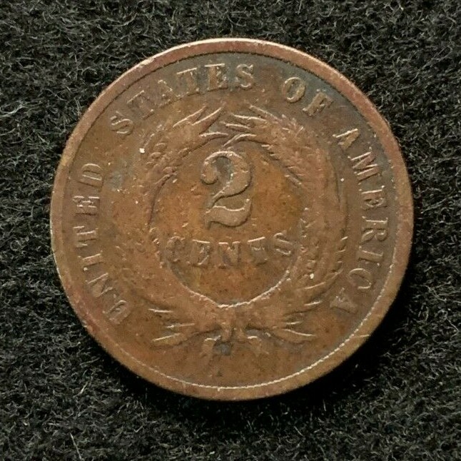 1868 Two Cent 2c Piece -- VG Very Good -- Free shipping