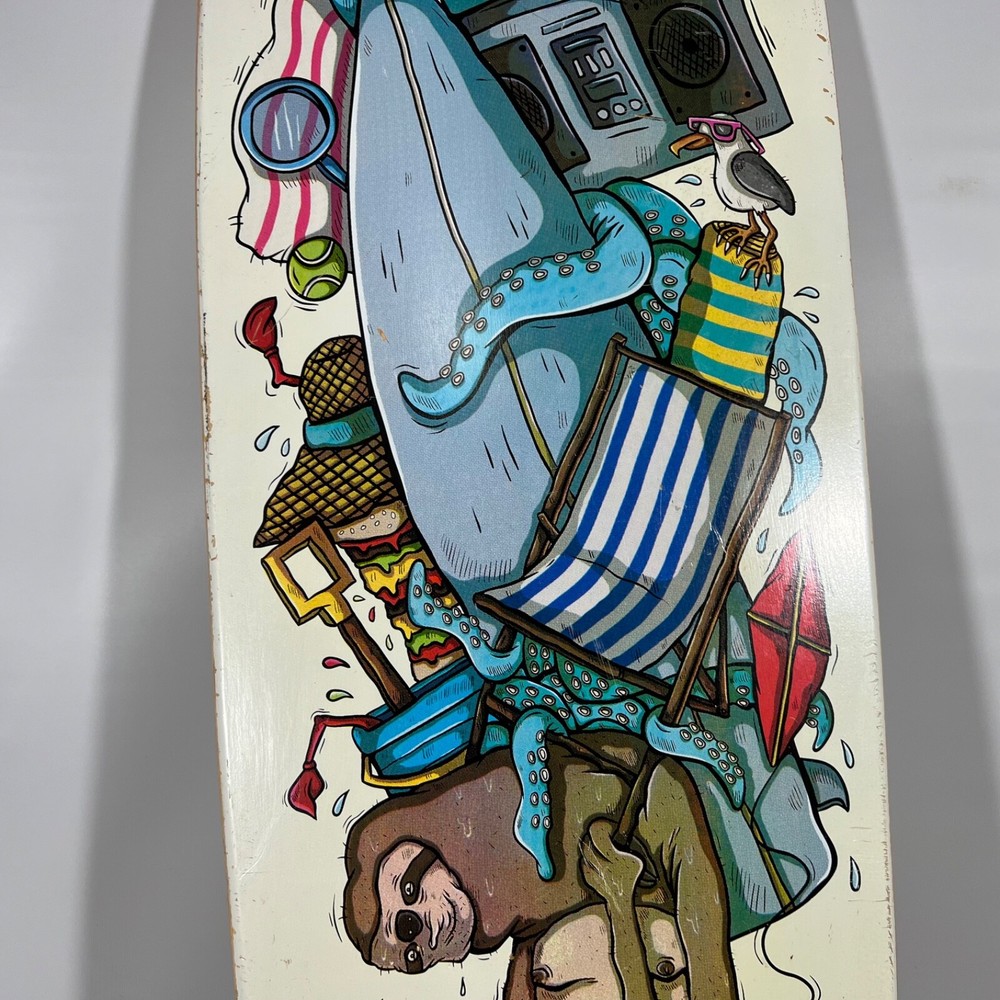 Stella Sloth Longboard Skateboard Deck Kicktail 34” Discontinued Wall Hanger n