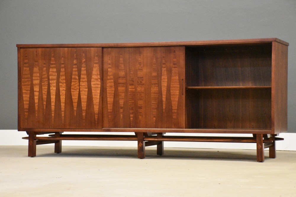Refinished Walnut 72” Sideboard Credenza by Henredon Heritage