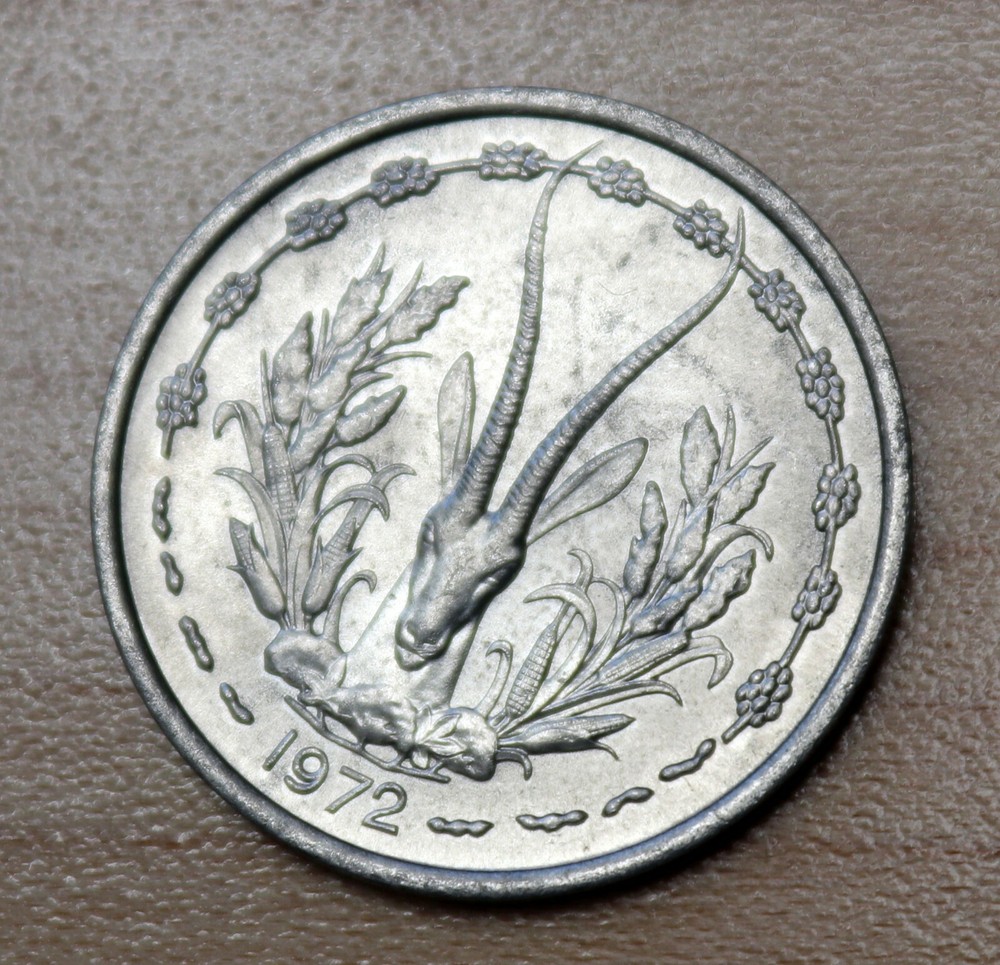 1972 West African States 1 Franc Unc.