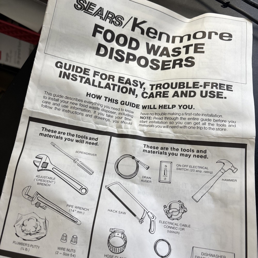 Two Garbage Disposal Sink Mount Drain Adapter Locking Flanges Fits Kenmore
