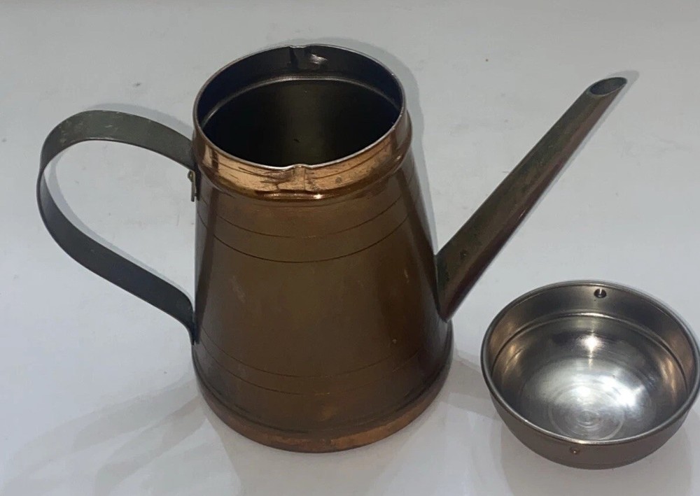 Vintage Copper Olive Oil Can