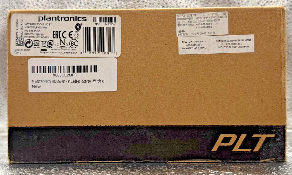 Plantronics B825 Voyager Focus Bluetooth USB Headset