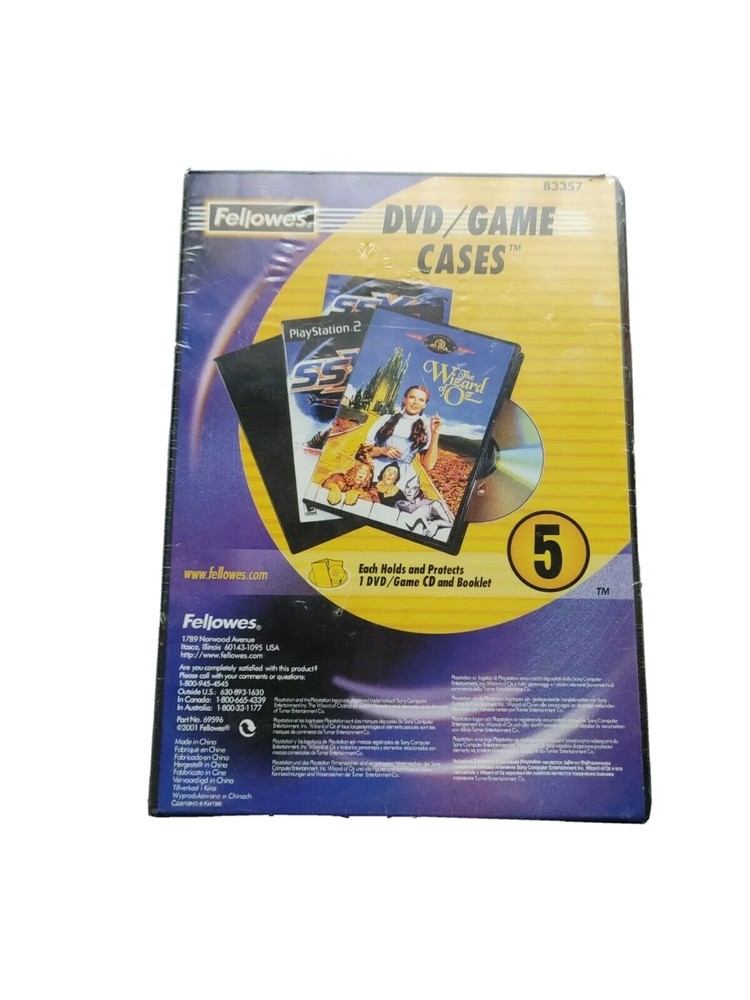 DVD Cases (5) Sealed