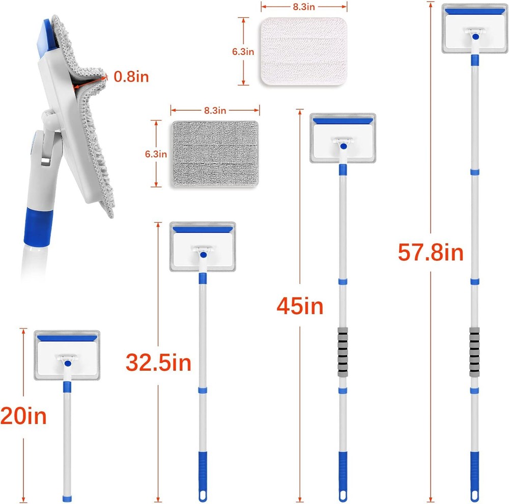 Baseboard Cleaner Tool with Handle Wall Cleaner with Extendable Long Handle Do