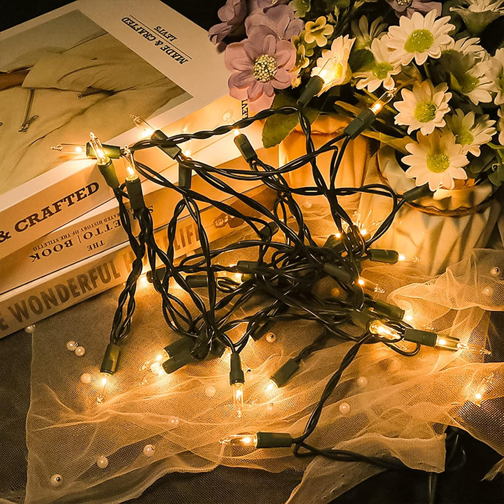 MULTI-SPARKING Clear Christmas String Lights - 35 Count Warm White Incandescent