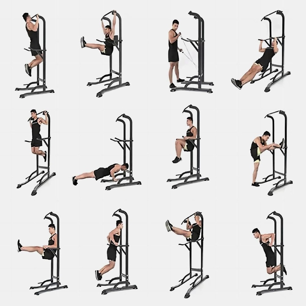 Power Tower Fitness Equipment Multi functional Pull up Adjustable Height