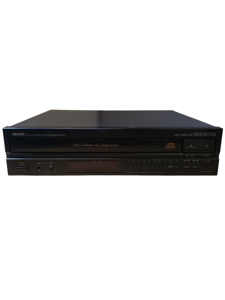 Denon DCM-420 5-Disc Carousel CD Player. PCM Audio Technology No Remote Tested