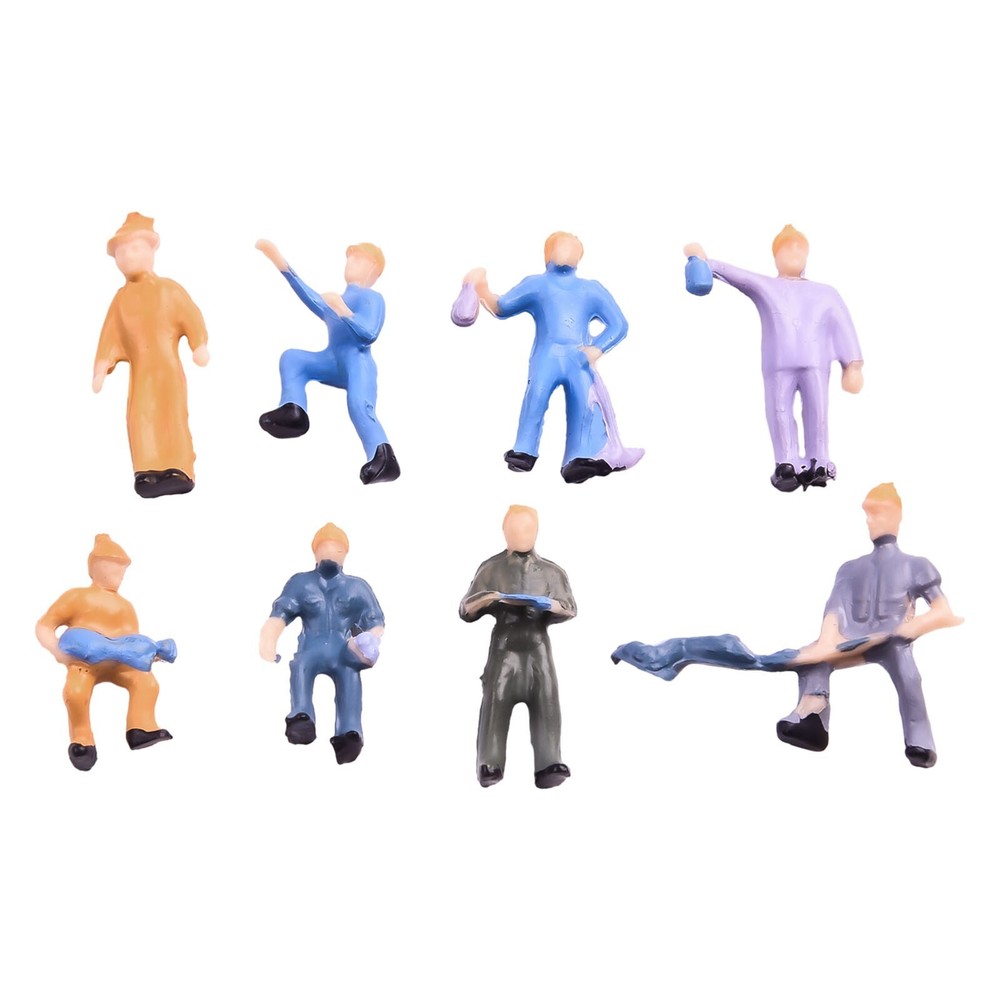 Figures Painted Figures Scale 1:87 25 Different Poses 50pcs Painted Figures