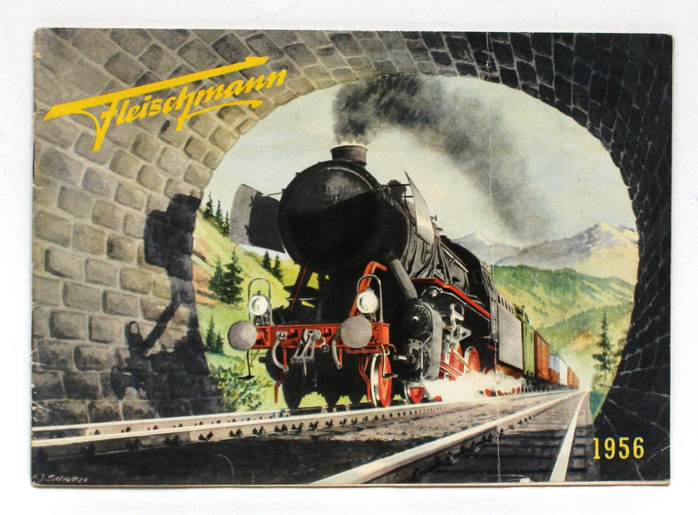 Vintage Fleischmann HO Train Catalog 1956 w/ order blank envelope insert
