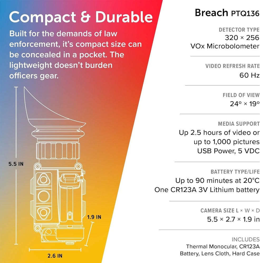 Breach Multi-Purpose Thermal Imaging Monocular - Compact and Versatile Design