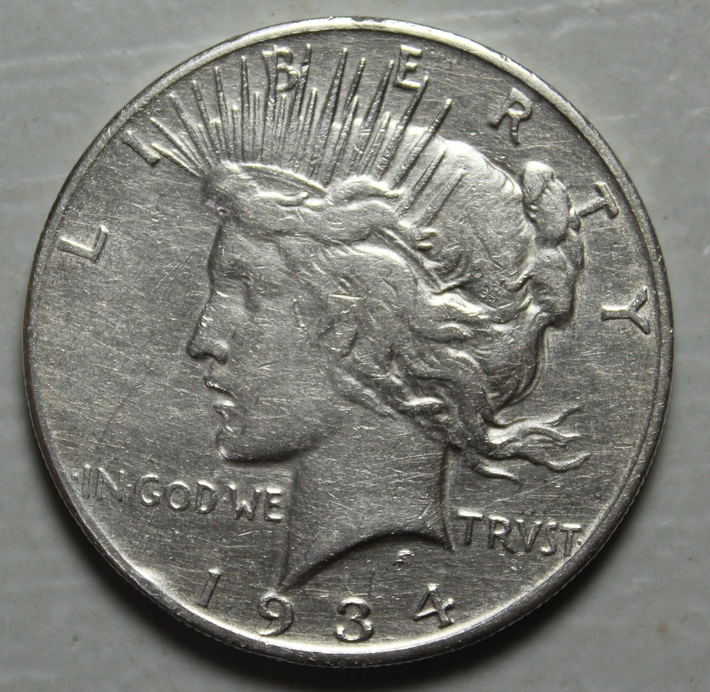1934 S Peace Silver Dollar XF