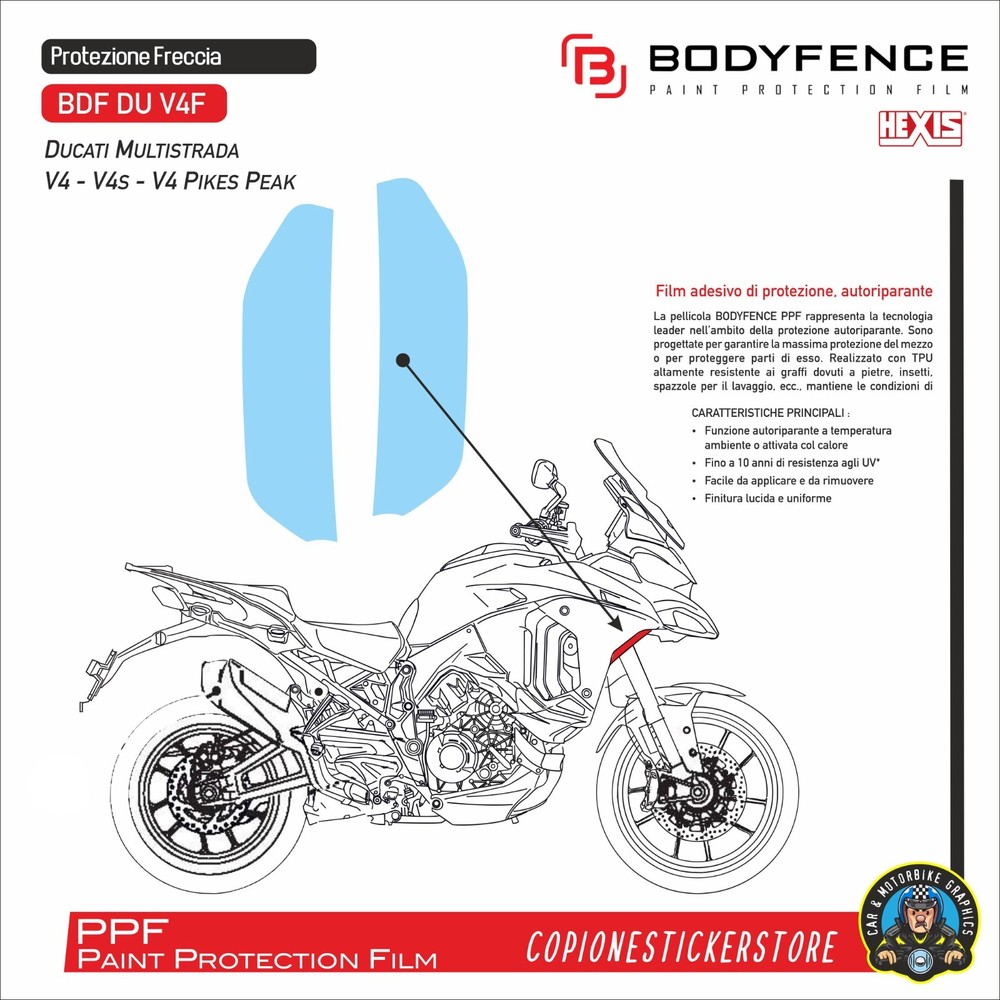 DUCATI Multistrada V4 V4S Scratch Resistant PPF BDF DU V4F
