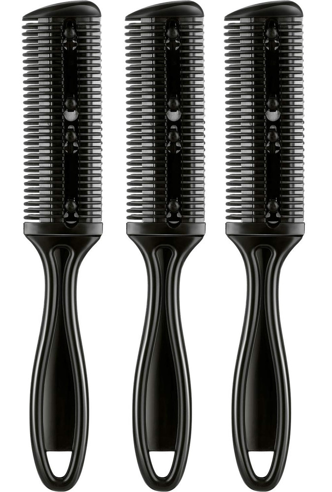 Razor Comb & Thinning Scissors Set Double‑Edge, Replacement Blades, DIY (3‑Pack)