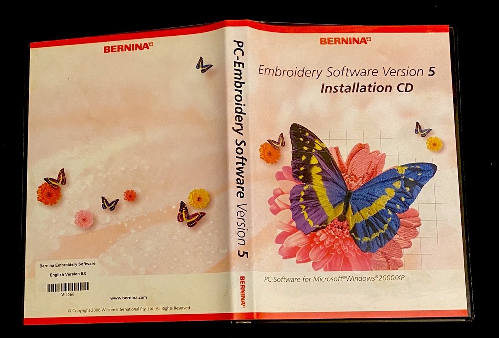 BERNINA PC Embroidery Installation SW Version 5 Win 2000, XP (2 CDs) No Dongles