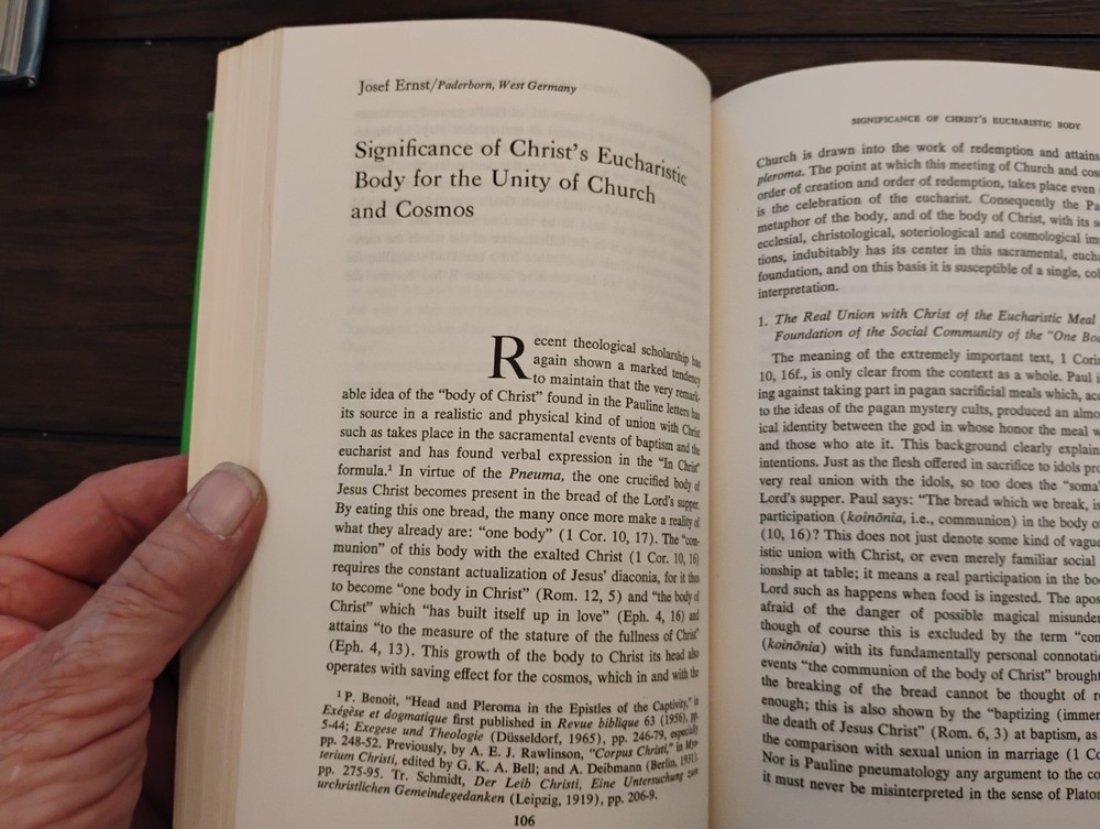 Book Concilium 40 Scripture The Breaking of Bread HC/DJ Library