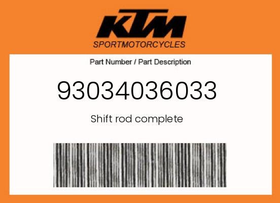 KTM Genuine Shift Rod Complete - 93034036033