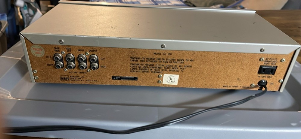 BSR EX-100 Vintage Stereo Frequency Equalizer Tested Working