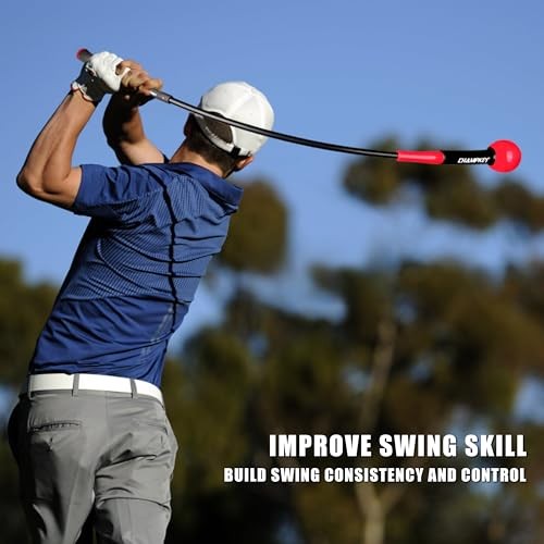 Golf Swing Trainer - Tempo & Flexibility Training Aids Warm-Up Stick 48" Red