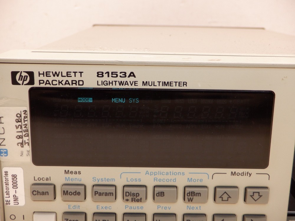 HP 8153A LIGHTWAVE MULTIMETER