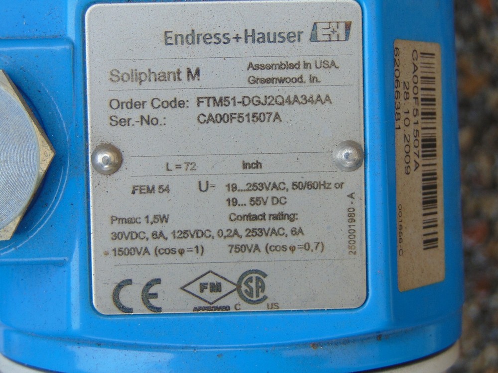 NEW ENDRESS+HAUSER FTM51-DGJ2Q4A34AA SOLIPHANT M LEVEL SWITCH