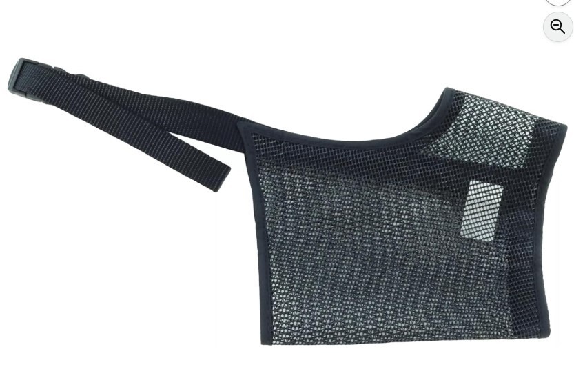 Dog Muzzle Size 7 Best Fit Adjustable Mesh Dog Muzzle BLK (for large breeds)