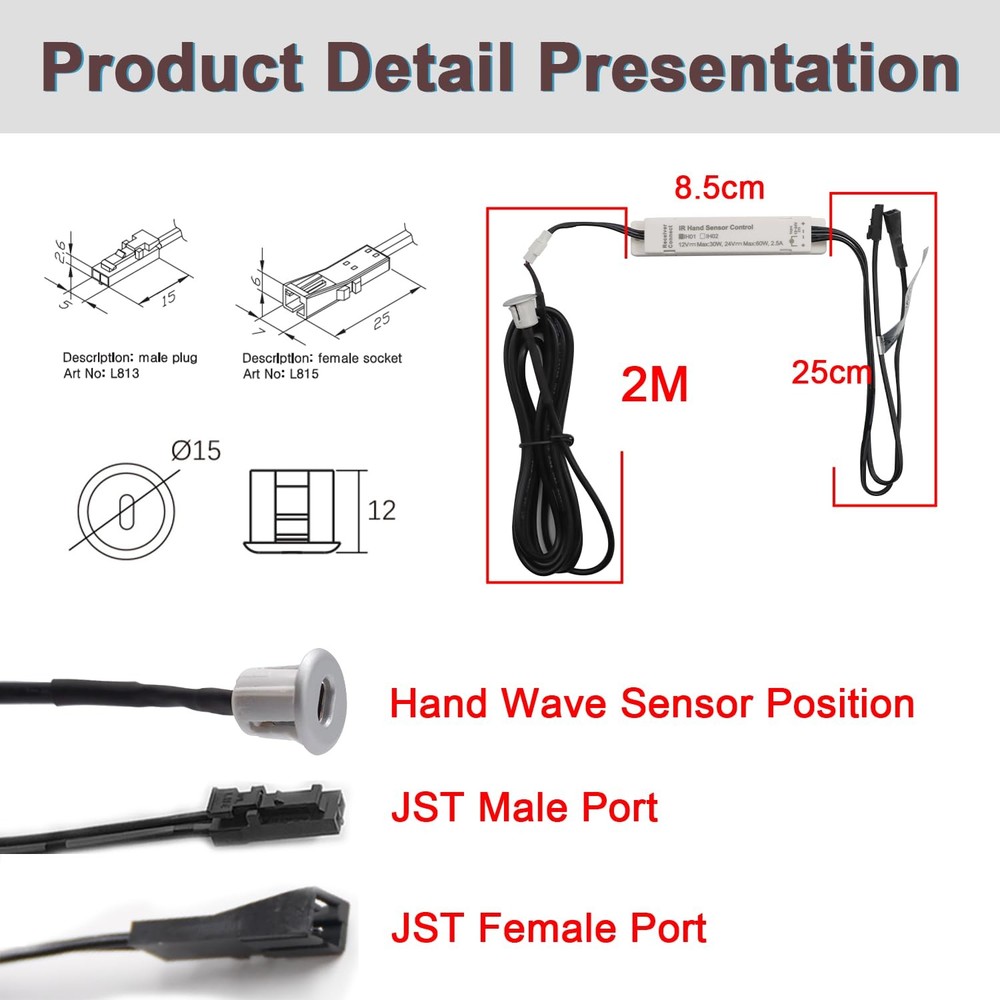 Motion Light Switch, IR Handwave Activated Dimmable Light Switch for Closet L...