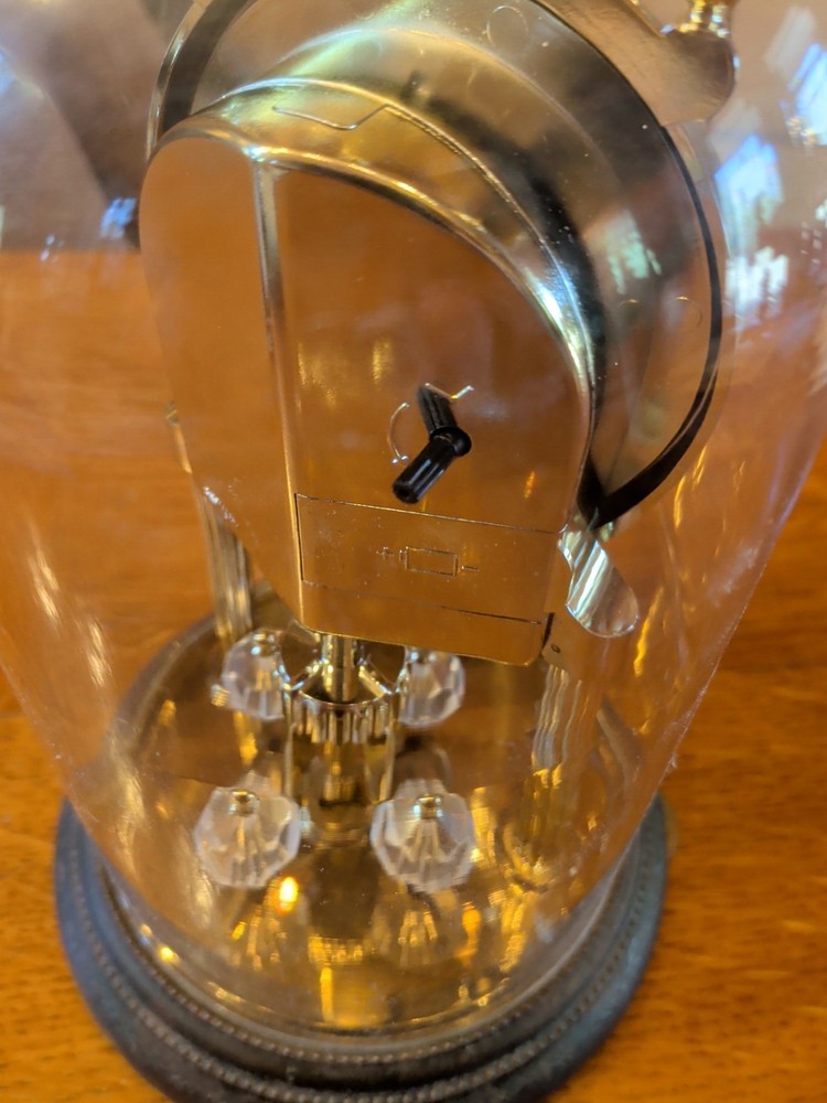 Kundo Quartz Anniversary Clock German Glass Dome Working