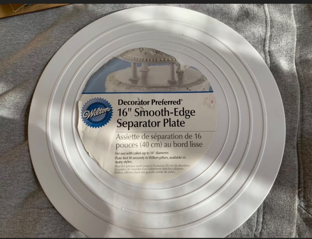 New Wilton Decorator Preferred Smooth Edge Round Cake Separator Plate Multi Size