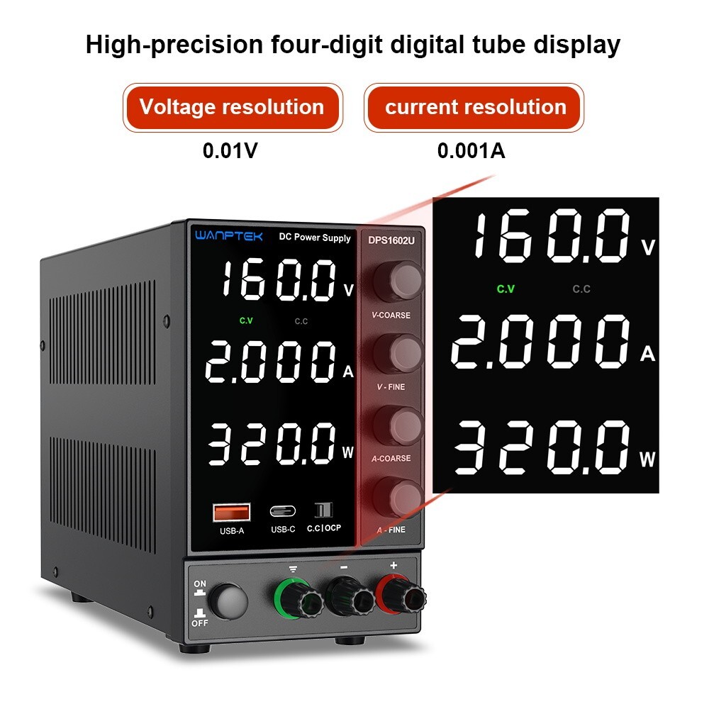 Output 0~160V 0~2A Lab Adjustable DC Power Supply Variable Power Bench Switching