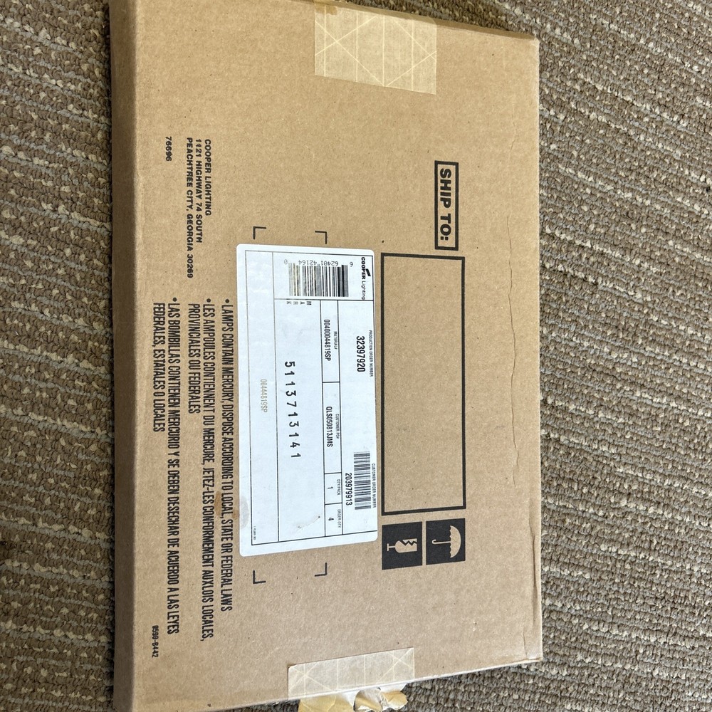 Cooper Lighting Emergency Exit Sign Red