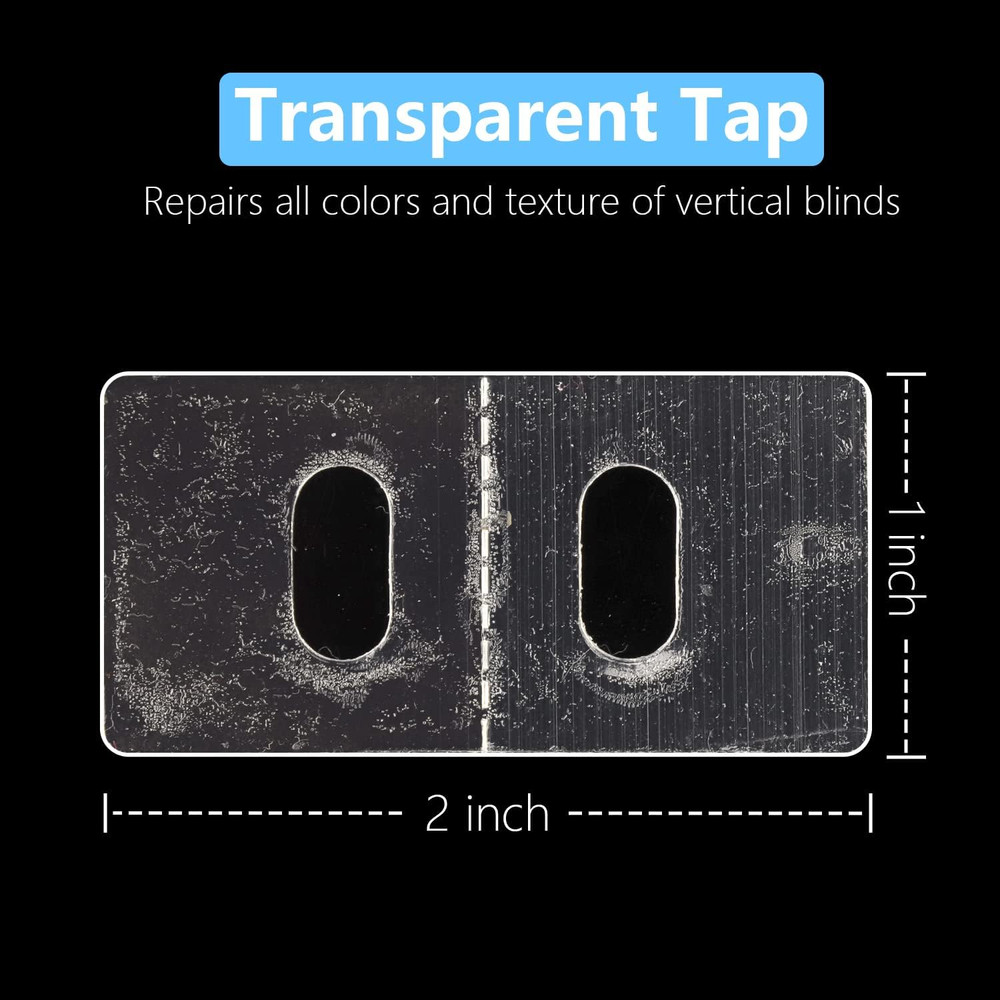 25 Sets Clear Vertical Blind Repair Tabs Replacement - Vertical Blinds Tabs/Blin