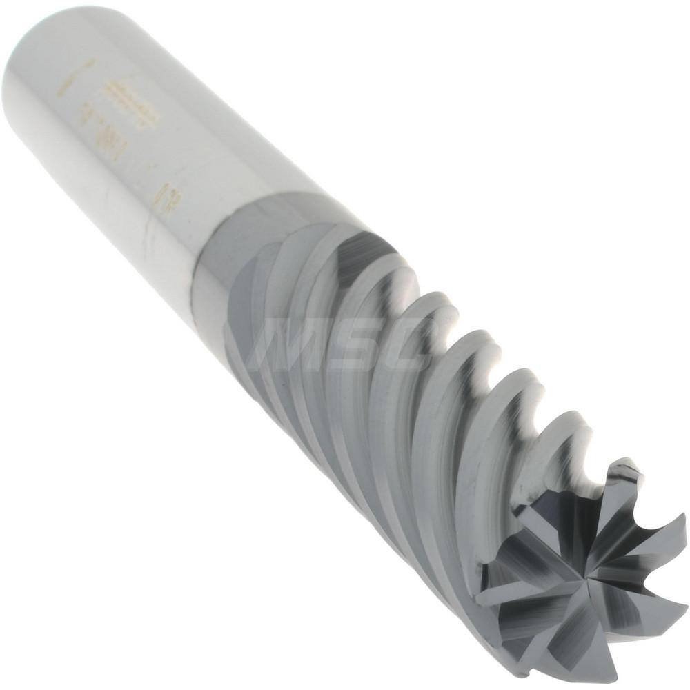 Accupro 1/2" Diam 7 Flute Single End Solid Carbide 0.03" Corner Radius End Mi...