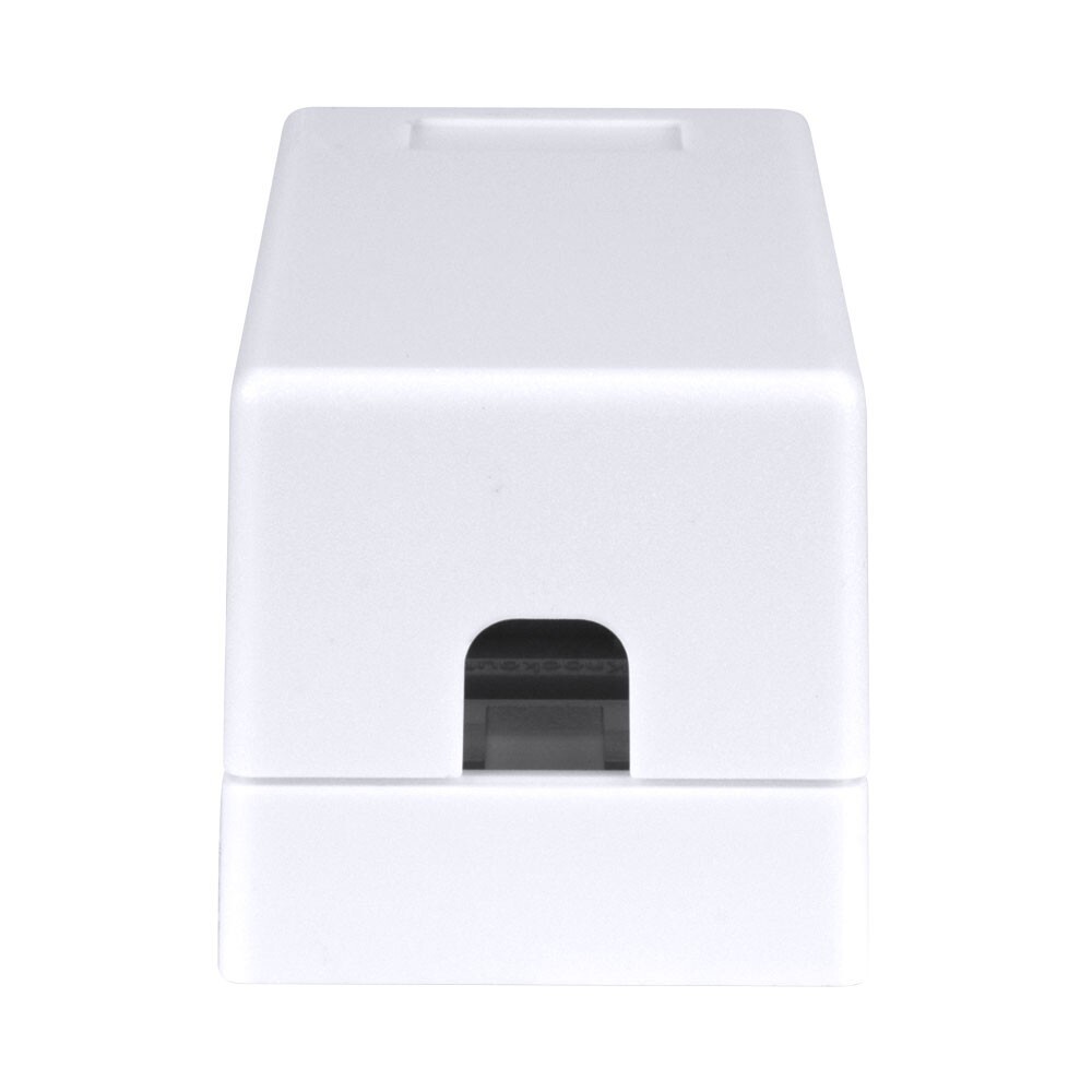 Construct Pro Single Surface-Mount Jack Box (Adhesive Back, White)