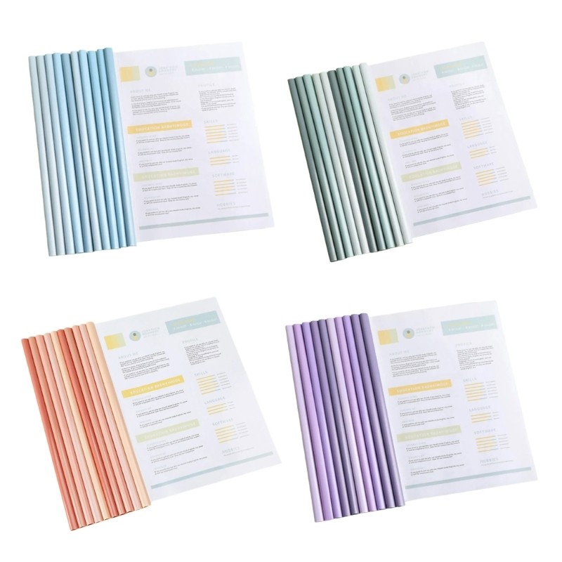 10Pcs Clear Report Folders for Resume File Documents, 60 Sheet Capacity Plastic