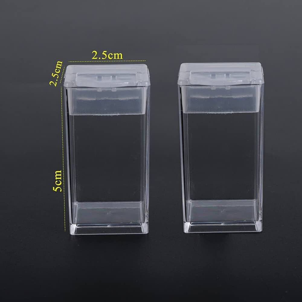 12Pcs Acrylic Small Square Bottles Diamond Embroidery Storage Box Clear Empty...
