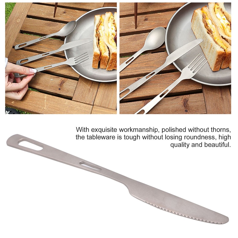 Titanium Utensils Outdoor Camping Tableware Flatware For Backpacking Hiking And