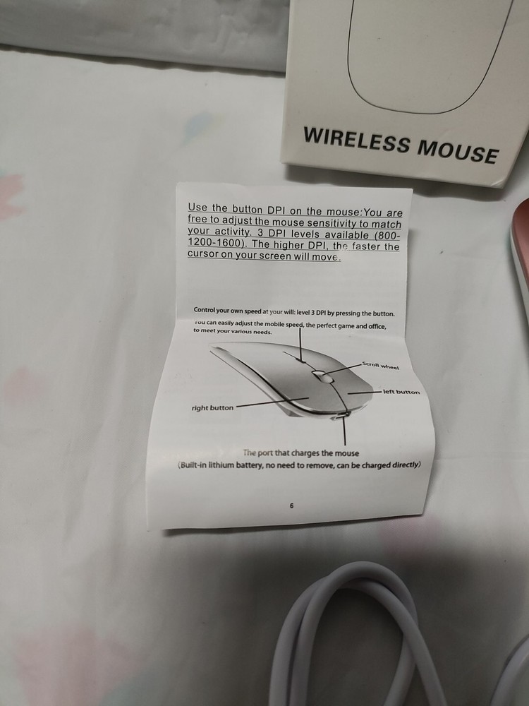 E68 Wireless Mouse Dual Mode USB Bluetooth Rechargeable Slim Optical Mac Windows