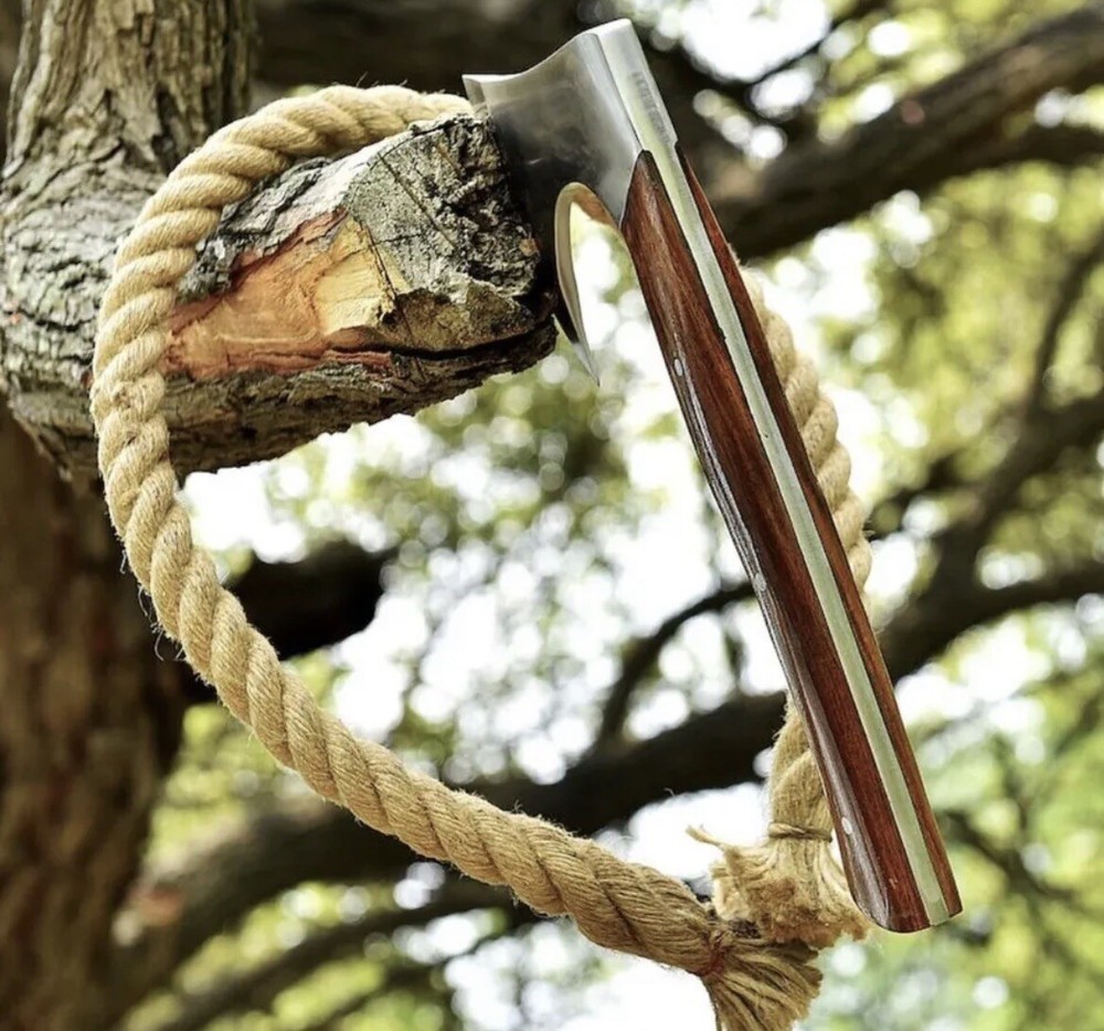 Tactical Tomahawk Throwing Hatchet Axe Fixed Blade Survival Knife Camping